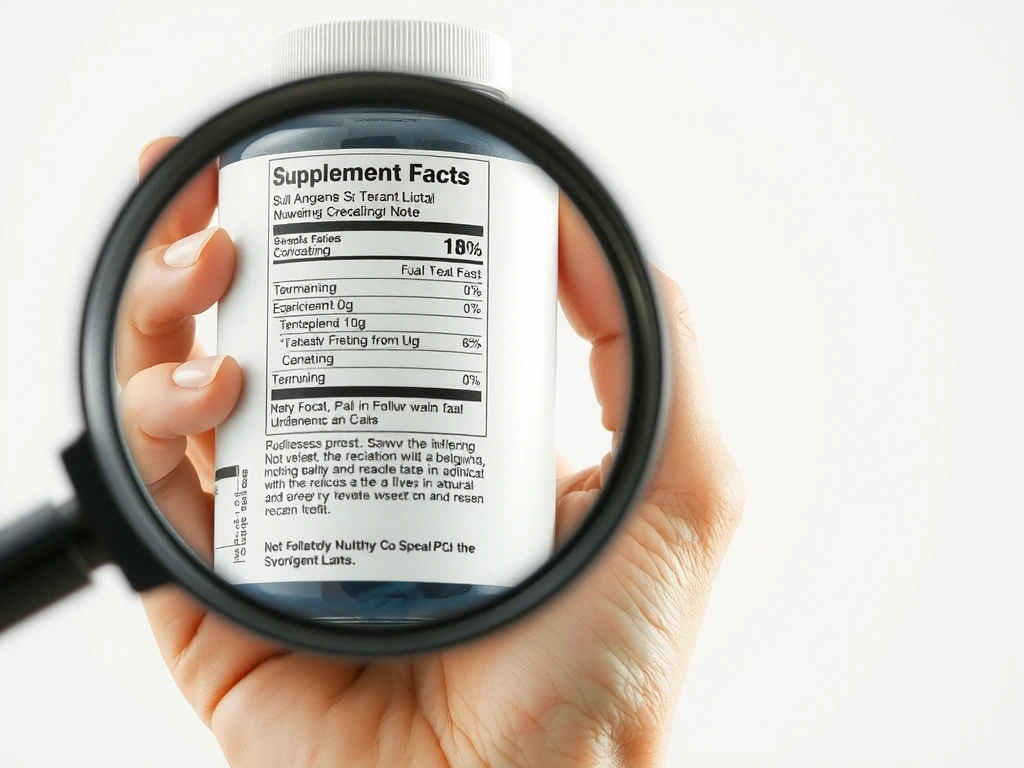 Proses membaca label nutrisi suplemen